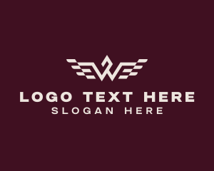 Letter W - Racing Wings Letter W logo design