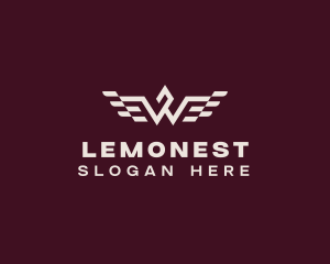 Logistics - Racing Wings Letter W logo design