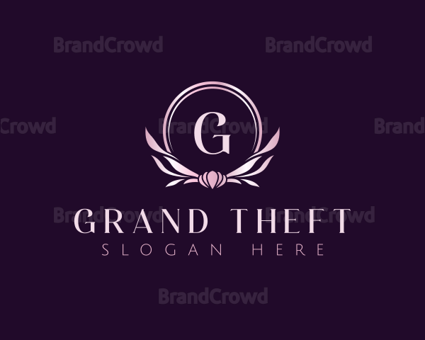 Floral Wreath Decor Logo