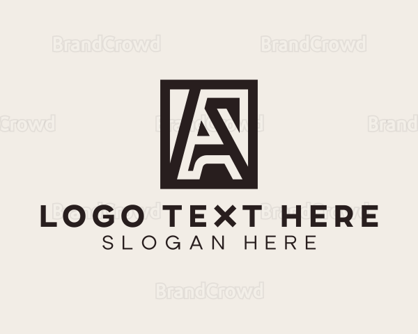 Interior Design Architect Letter A Logo