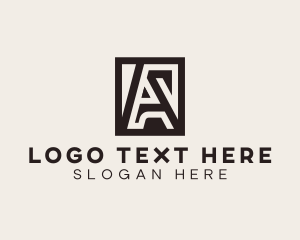 Interior Design Architect Letter A logo design