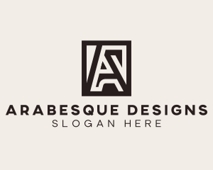 Interior Design Architect Letter A logo design