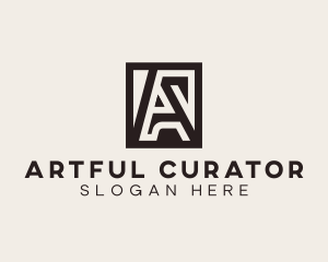 Interior Design Architect Letter A logo design