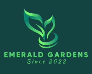 Garden Sprout Plant logo design