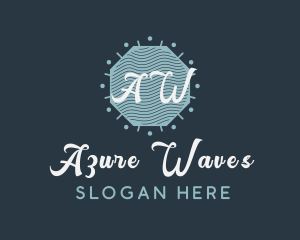 Beauty Waves Octagon logo design