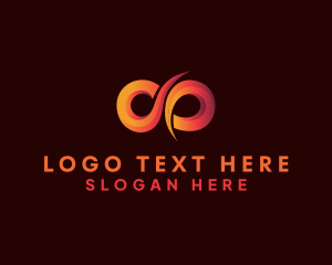 Infinity - Infinity Loop Letter DA logo design
