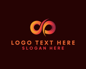 Creative - Infinity Loop Letter DA logo design