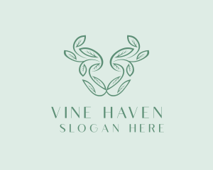 Herbal Leaf Vines logo design