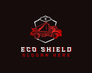 Tow Truck Shield logo design