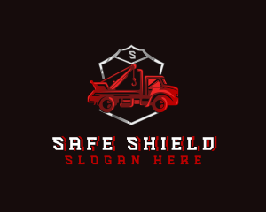 Tow Truck Shield logo design