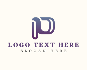 Text - Professional Business Letter P logo design