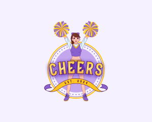 Cheerleader Dance Team logo design