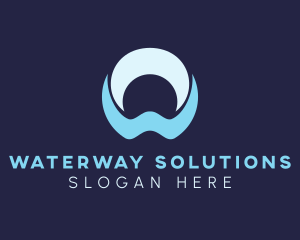 Clean Water Letter W logo design