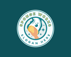 Sponge - Sponge Hand Wash Cleaning logo design