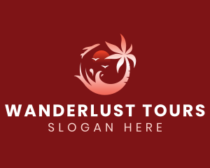 Island Plane Travel logo design