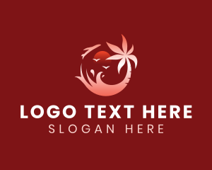 Travel Blogger - Island Plane Travel logo design