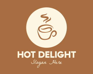 Hot Coffee Bean Cup logo design