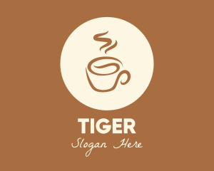 Latter - Hot Coffee Bean Cup logo design