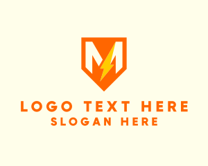 Voltage - Electricity Letter M logo design