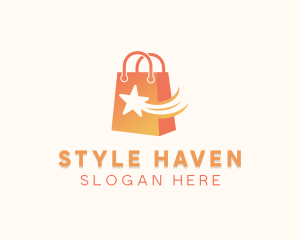 Shop - Star Shopping Bag logo design