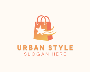 Shop - Star Shopping Bag logo design