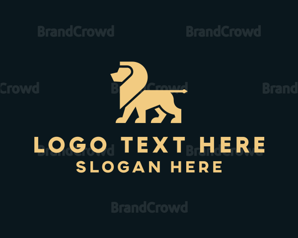 Gold Deluxe Lion Logo