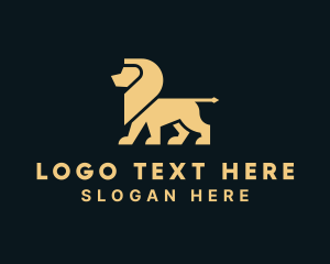 Animal - Gold Deluxe Lion logo design