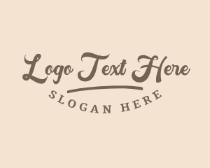 Cursive - Brown Signature Business logo design