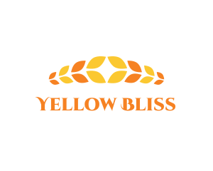 Yellow Laurel Crown logo design