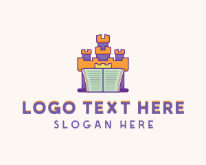 Toddler - Kindergarten Castle Book logo design