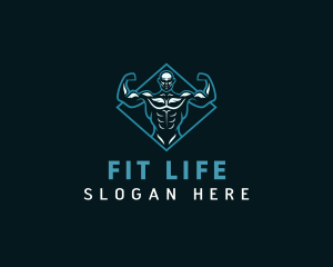 Buff Bodybuilder Fitness logo design