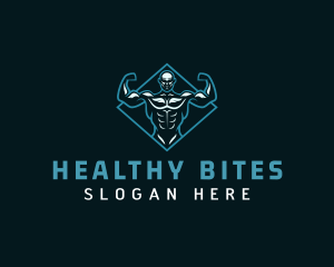 Buff Bodybuilder Fitness logo design