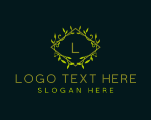  Leaf Ornamental Crest logo design