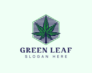 Weed Marijuana Farming logo design