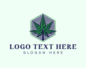 Herb - Weed Marijuana Farming logo design