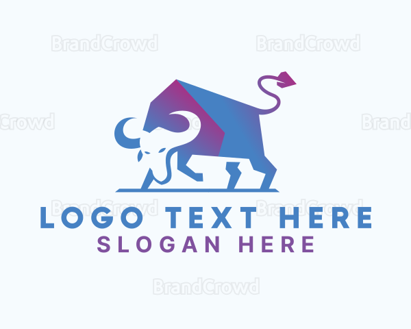 Tough Gradient Bull Logo