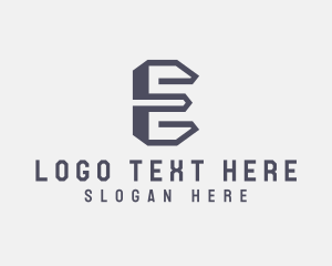 Steel - Industrial Steel Construction Letter E logo design