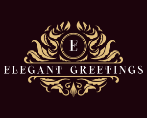 Luxury Floral Leaves  logo design