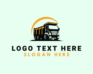 Haul - Dump Truck Construction logo design