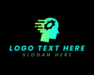 Psychology - Human Gear Artificial Intelligence logo design