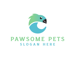 Pets - Parrot Bird Letter C logo design