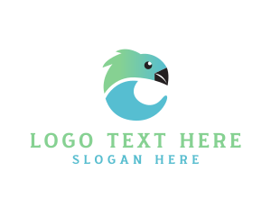Pets - Parrot Bird Letter C logo design