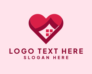 Shelter - Heart House Property logo design