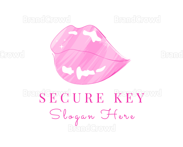 Pink Lips Lipstick Logo