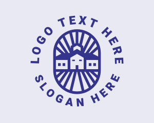 Town House - House Apartment Roofing logo design