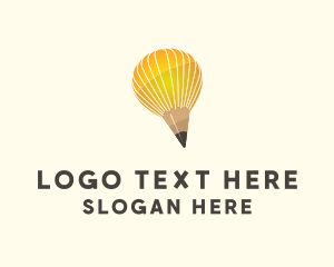 Writing - Artist Pencil Balloon logo design
