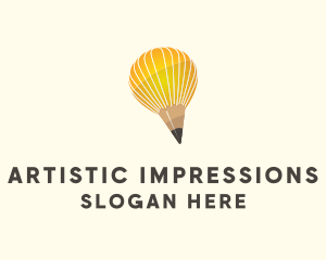 Artist Pencil Balloon logo design