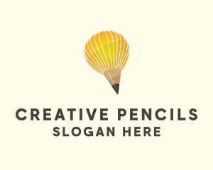 Artist Pencil Balloon logo design