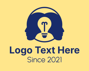 Lightbulb - People Idea Bulb logo design