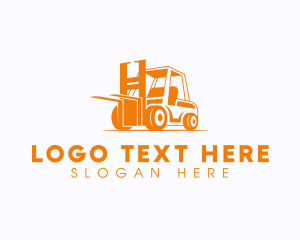 Trucking - Factory Warehouse Forklift logo design